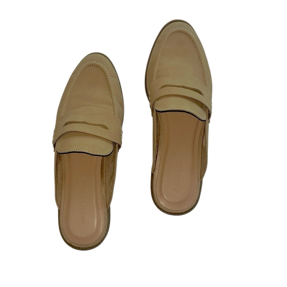 Cynthia Rowley Prescott Light Tan Pointed Mules Size 9 - Picture 2 of 6